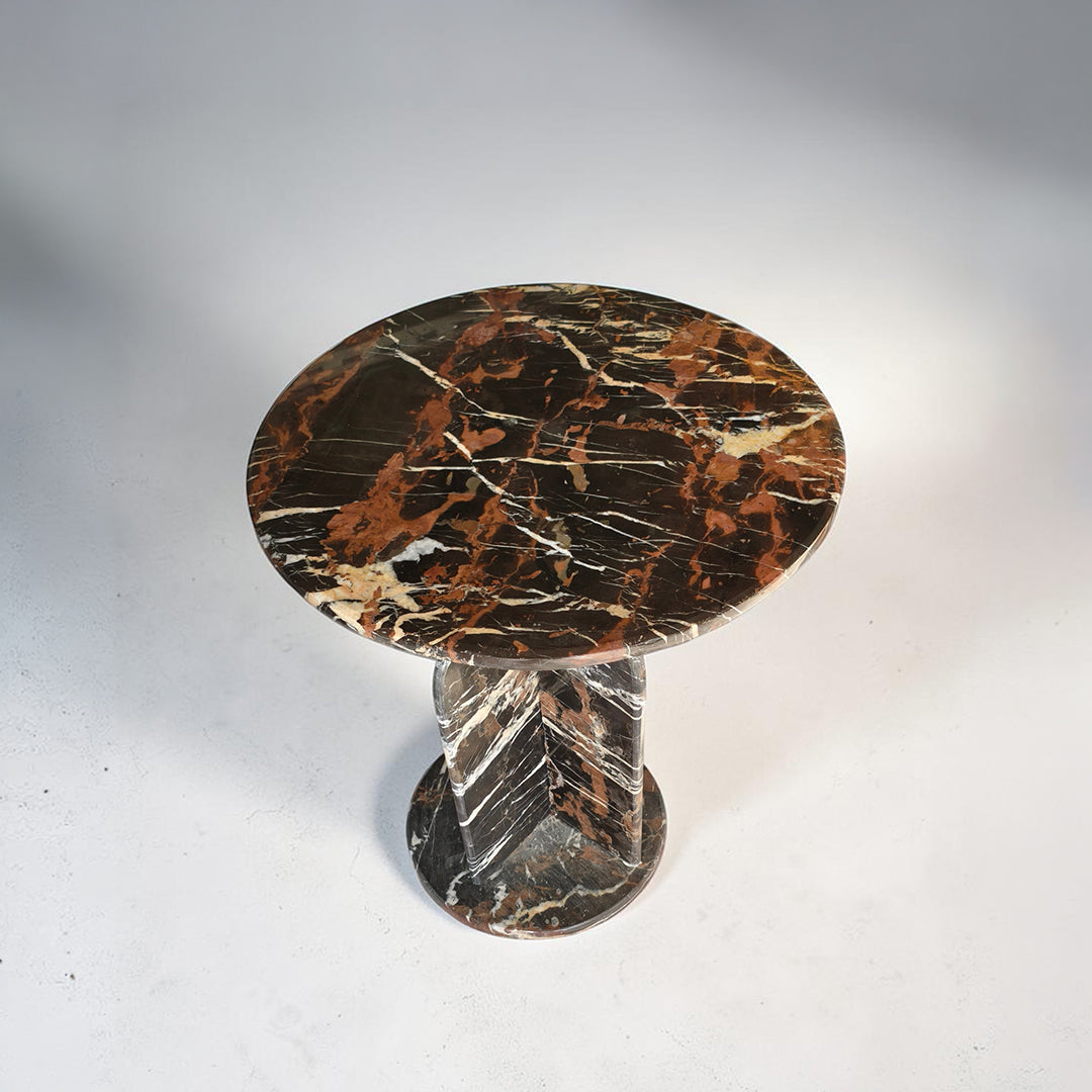 Marble Table | Natural Stone Side Table | X Shape Leg