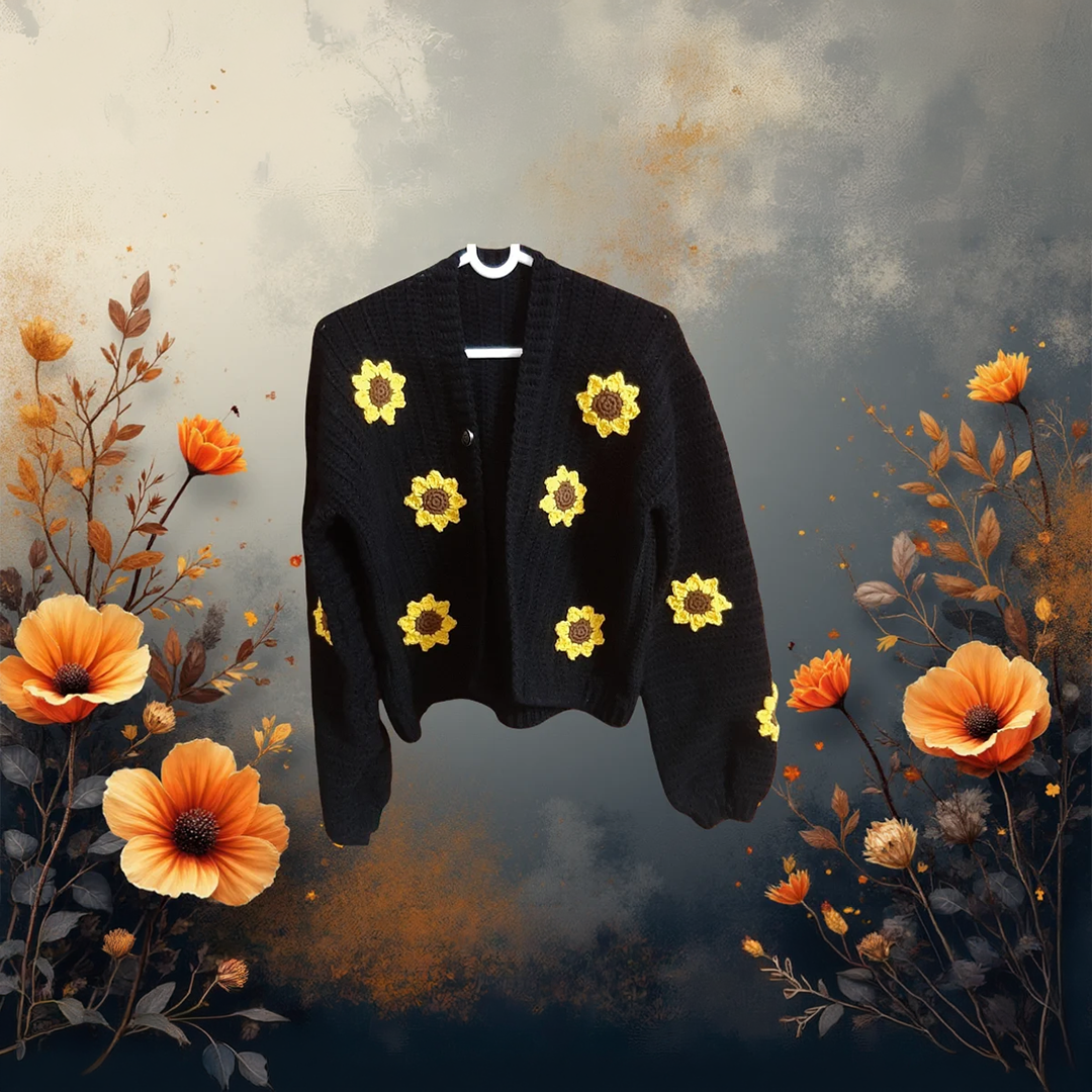 Hand-Crafted Cropped Top Cardigan
