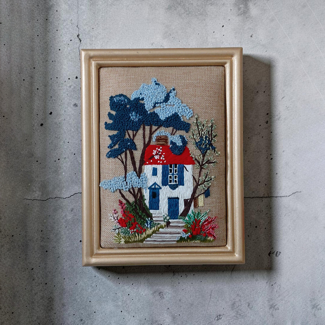 Aari Wall Hanging | Handmade Embroidered Luxury Wall Art | Set 01 (Rectangular)