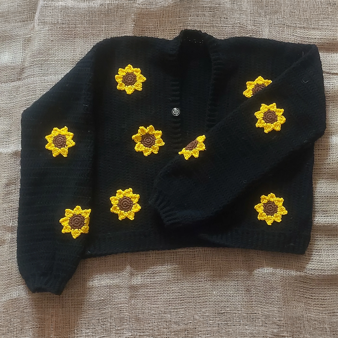 Hand-Crafted Cropped Top Cardigan