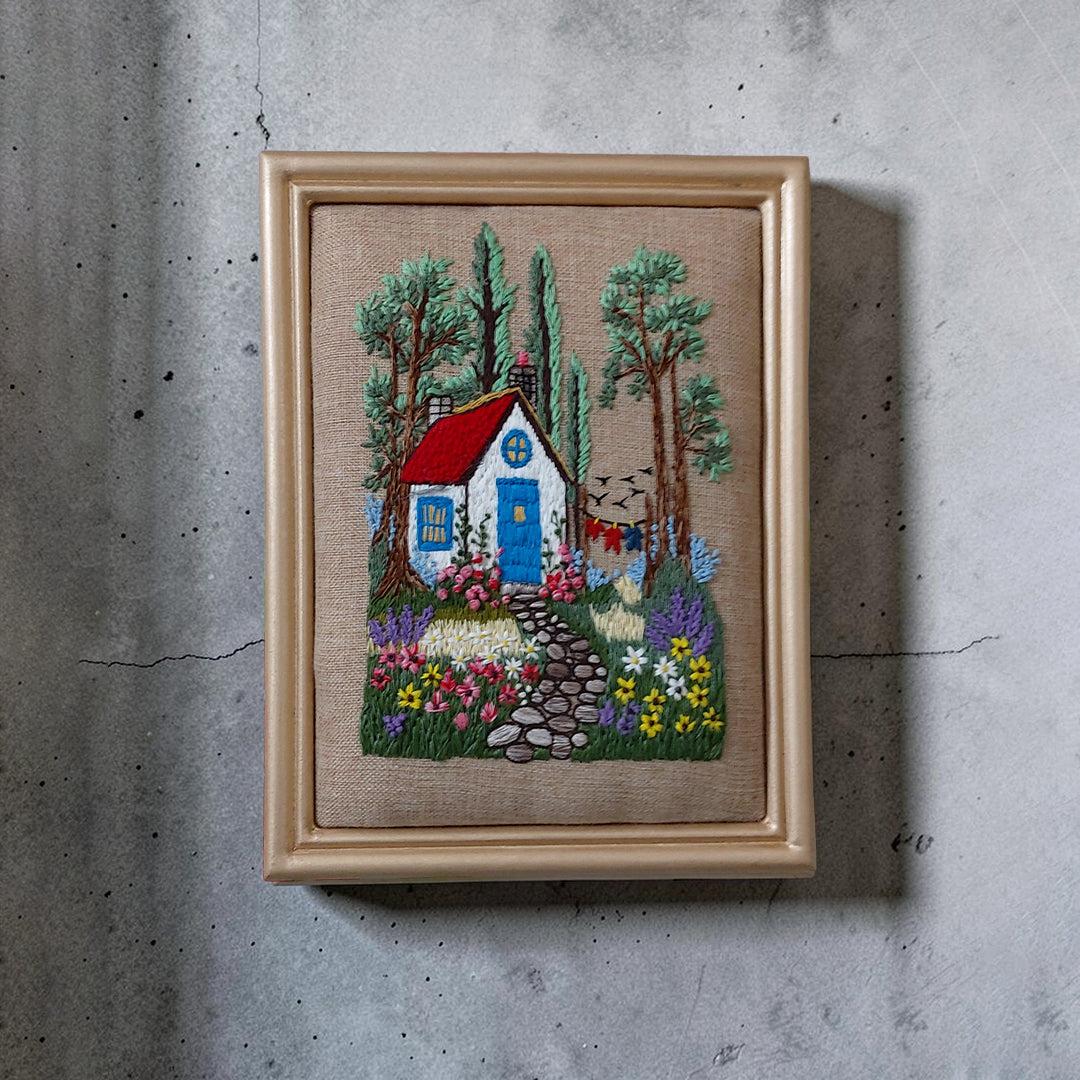 Aari Wall Hanging | Handmade Embroidered Luxury Wall Art | Set 01 (Rectangular)