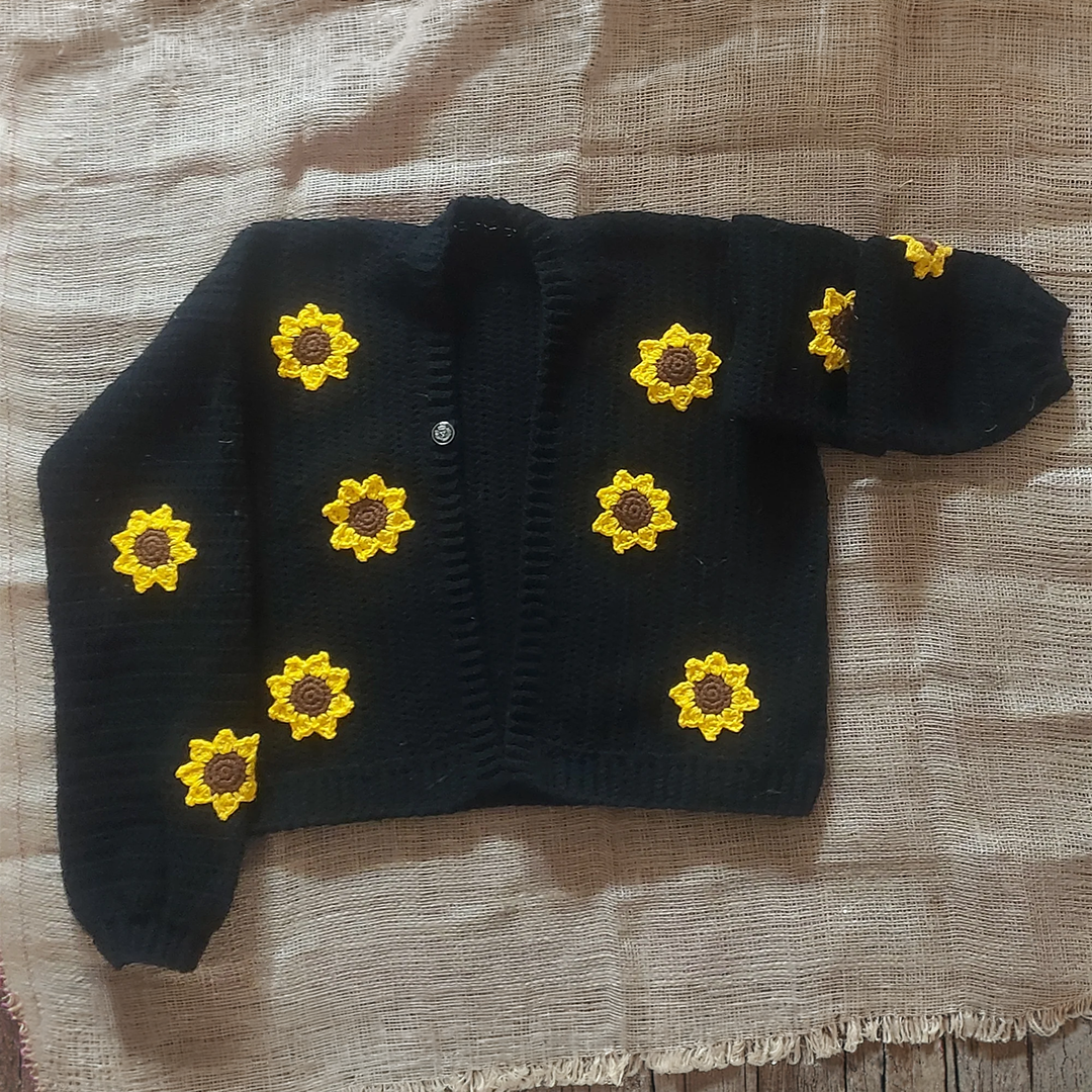 Hand-Crafted Cropped Top Cardigan