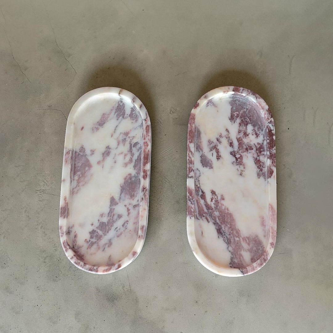 Marble Tray Ovel | Handmade Luxury Natural Stone Decor