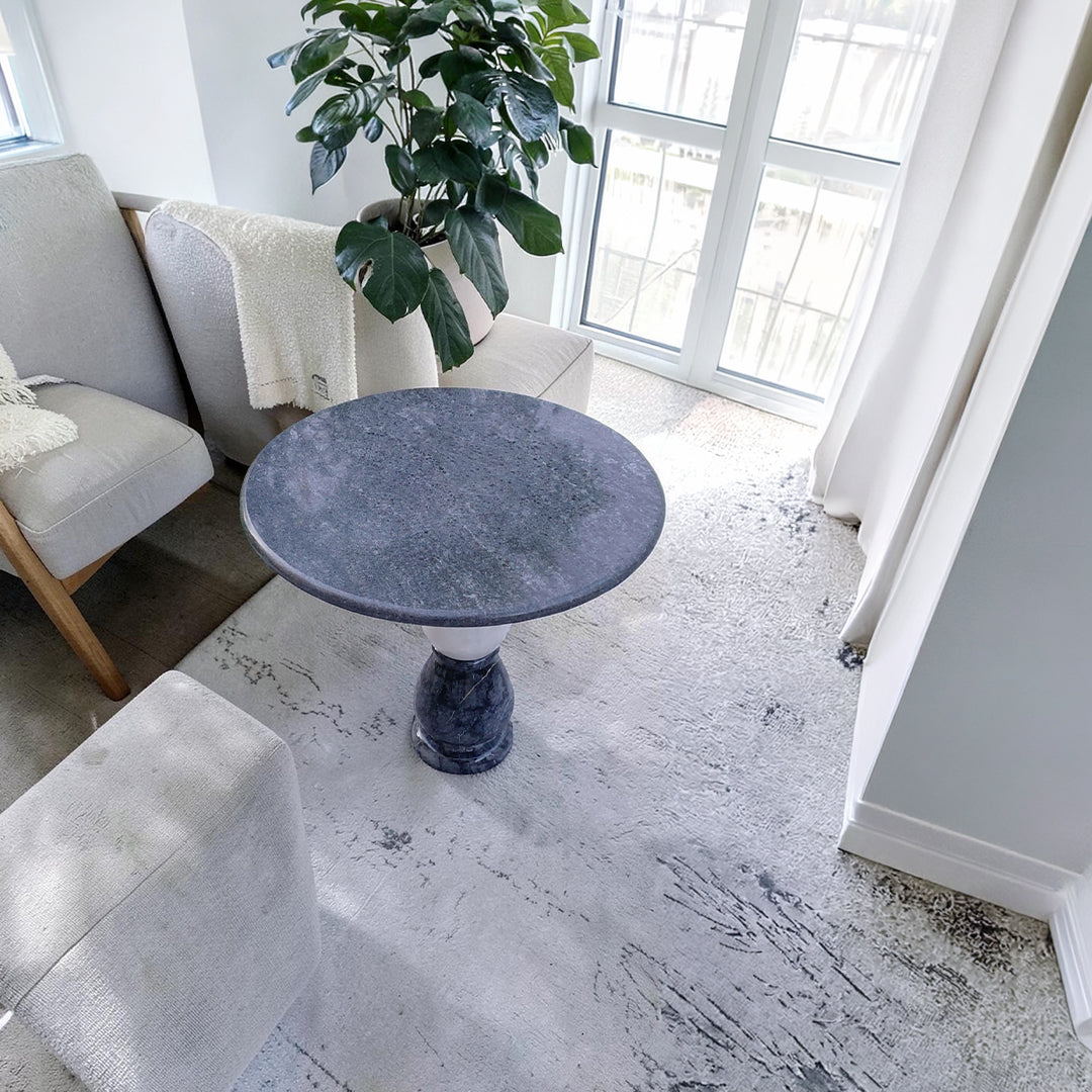 Natural Stone Multi‑Color Side Table | Handcrafted Marble Accent for Timeless Luxury | Coffee Table