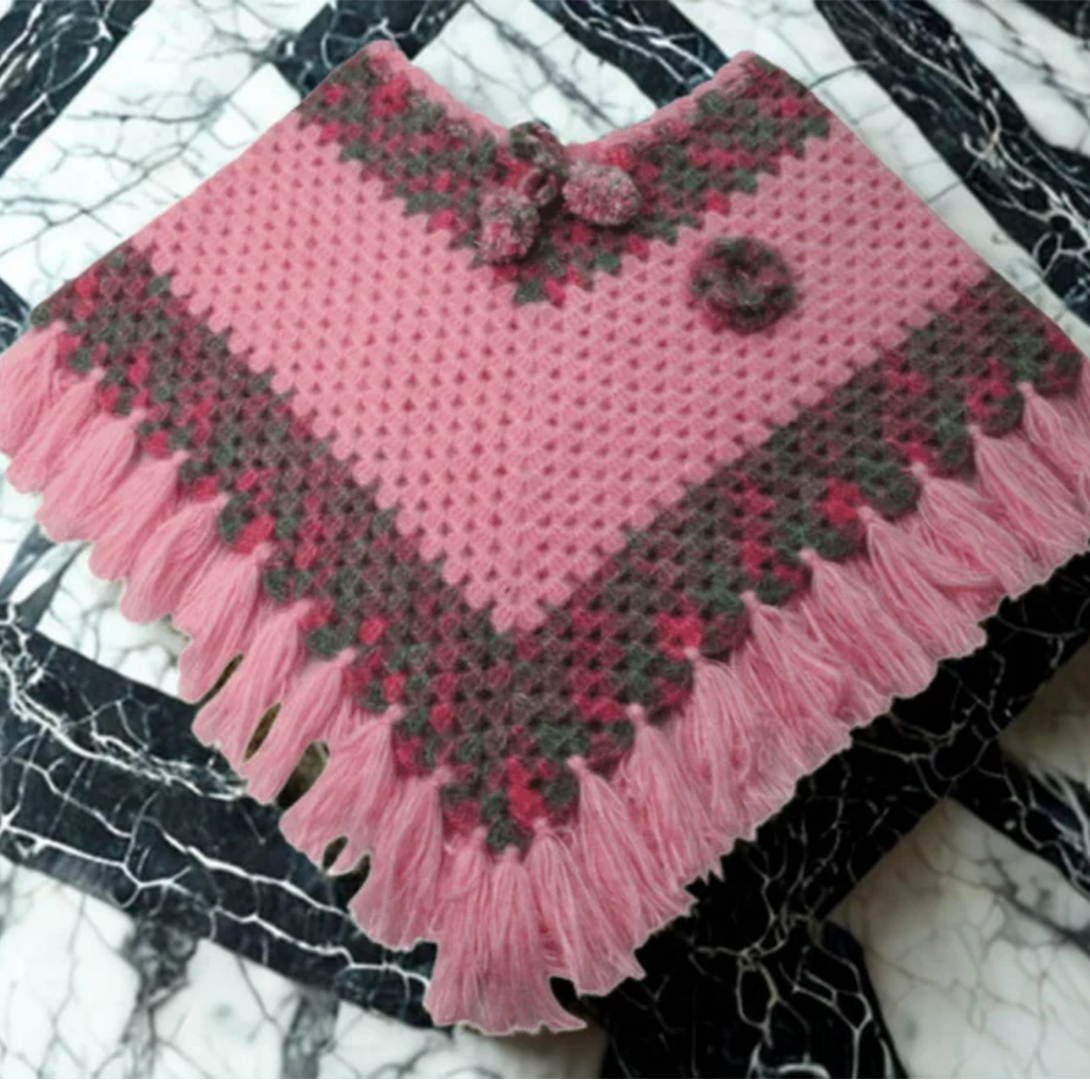 Hand Crafted Crochet Poncho