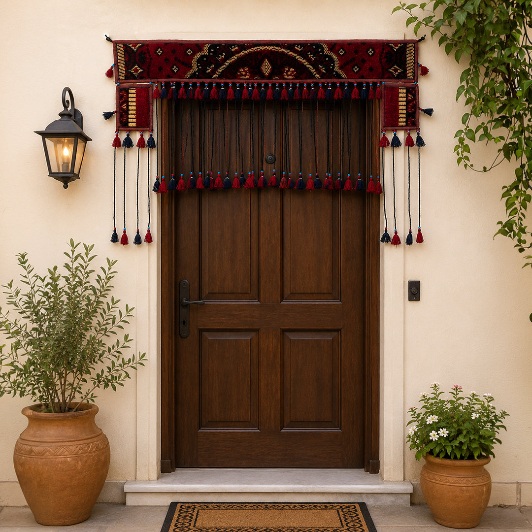 Hand Knotted Door Hanging Rug | Bohemian Nomadic Décor