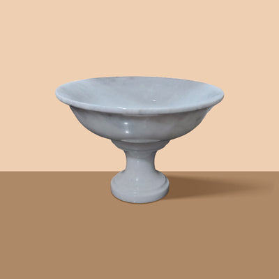 Handmade Marble Serving Bowl | Luxury Natural Stone Decor | Multi-purpose Pedestal Bowl