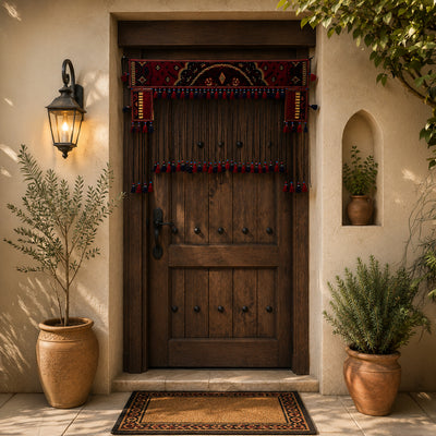 Hand Knotted Door Hanging Rug | Bohemian Nomadic Décor