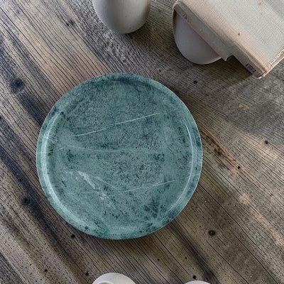Marble Tray Round | Handmade Natural Stone Decorative Tray