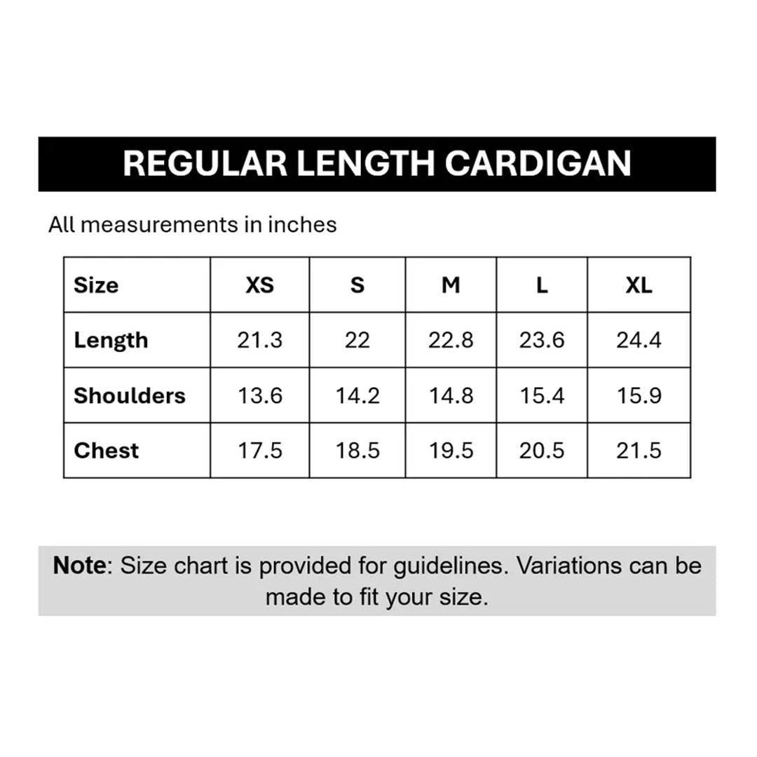 Hand-Crafted Regular Length Cardigan