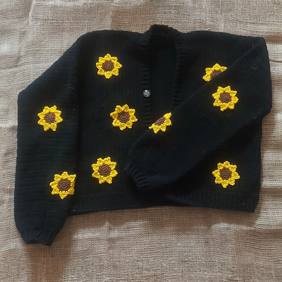 Hand-Crafted Cropped Top Cardigan