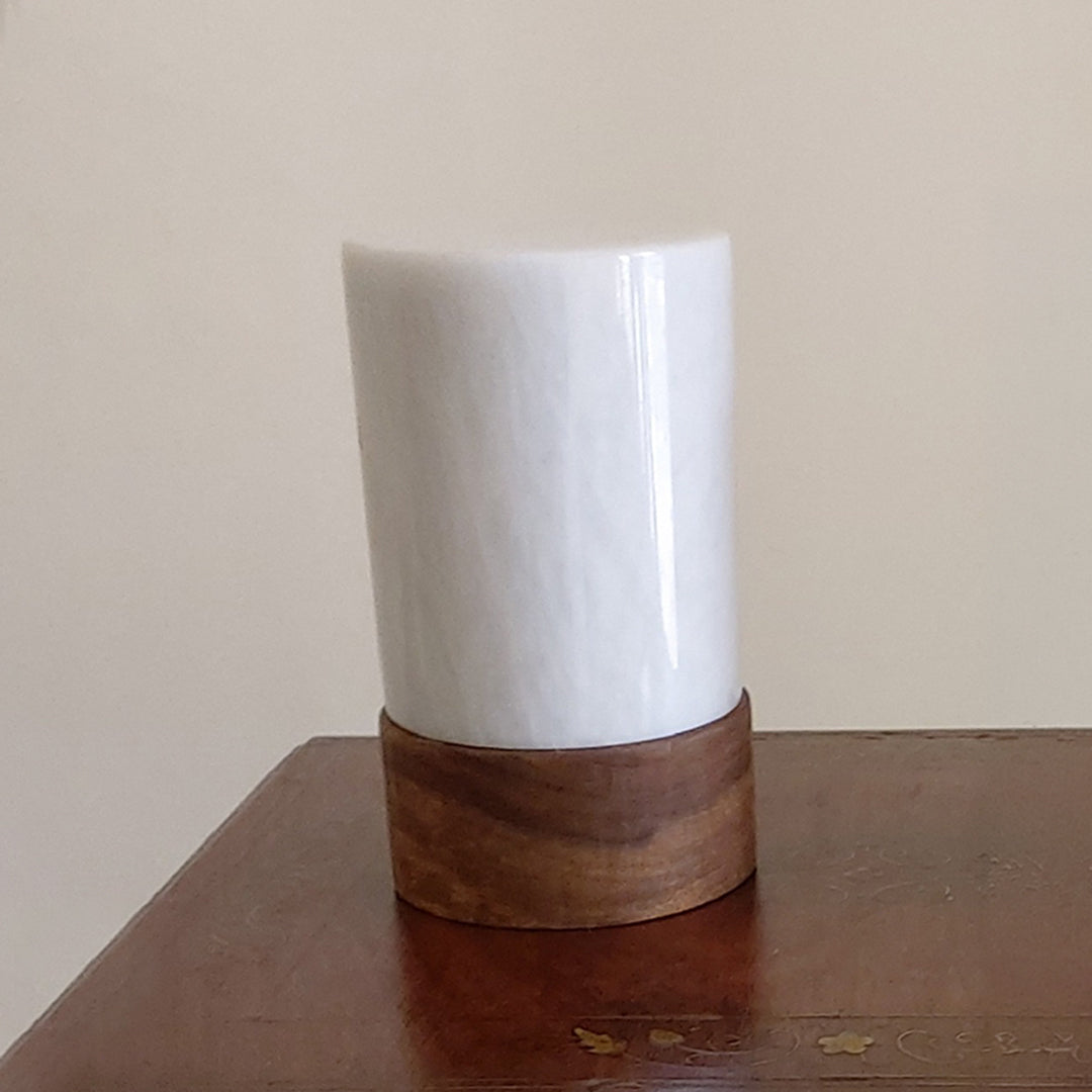Handcrafted Natural Marble Lamp – Minimalist Boho Decor, Stress Relief Light