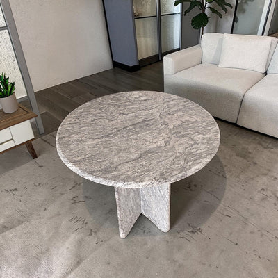 Marble Table | Natural Stone Side Table | X Shape Leg