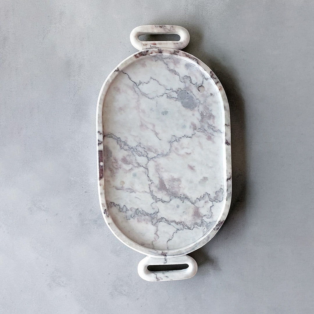 Marble Tray with Handle | Handmade Luxury Natural Stone Decor