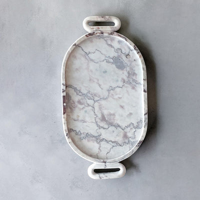 Marble Tray with Handle | Handmade Luxury Natural Stone Decor