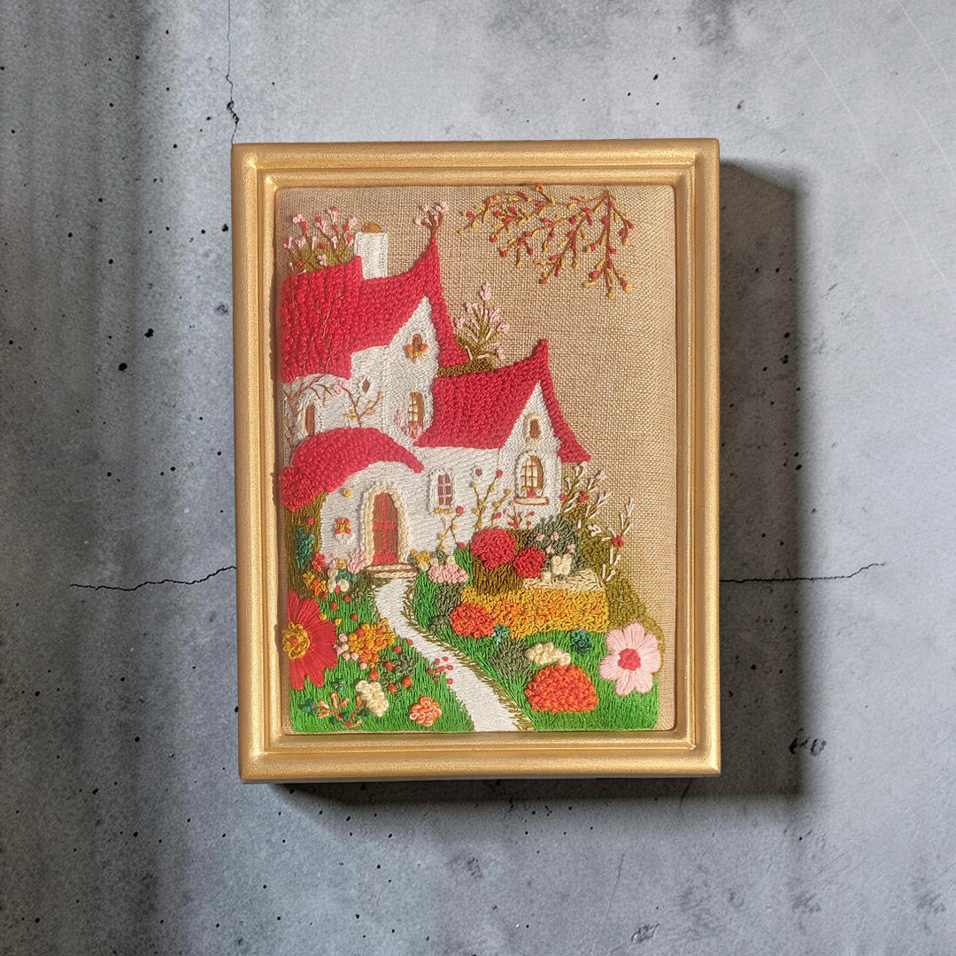 Aari Wall Hanging | Handmade Embroidered Luxury Wall Art | Set 01 (Rectangular)