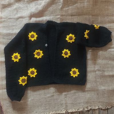 Hand-Crafted Cropped Top Cardigan
