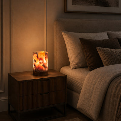 Light Rosso Levanto Marble Lamp | Natural Marble Minimalist Boho Decor
