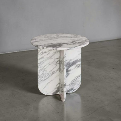 Marble Table | Natural Stone Side Table | X Shape Leg