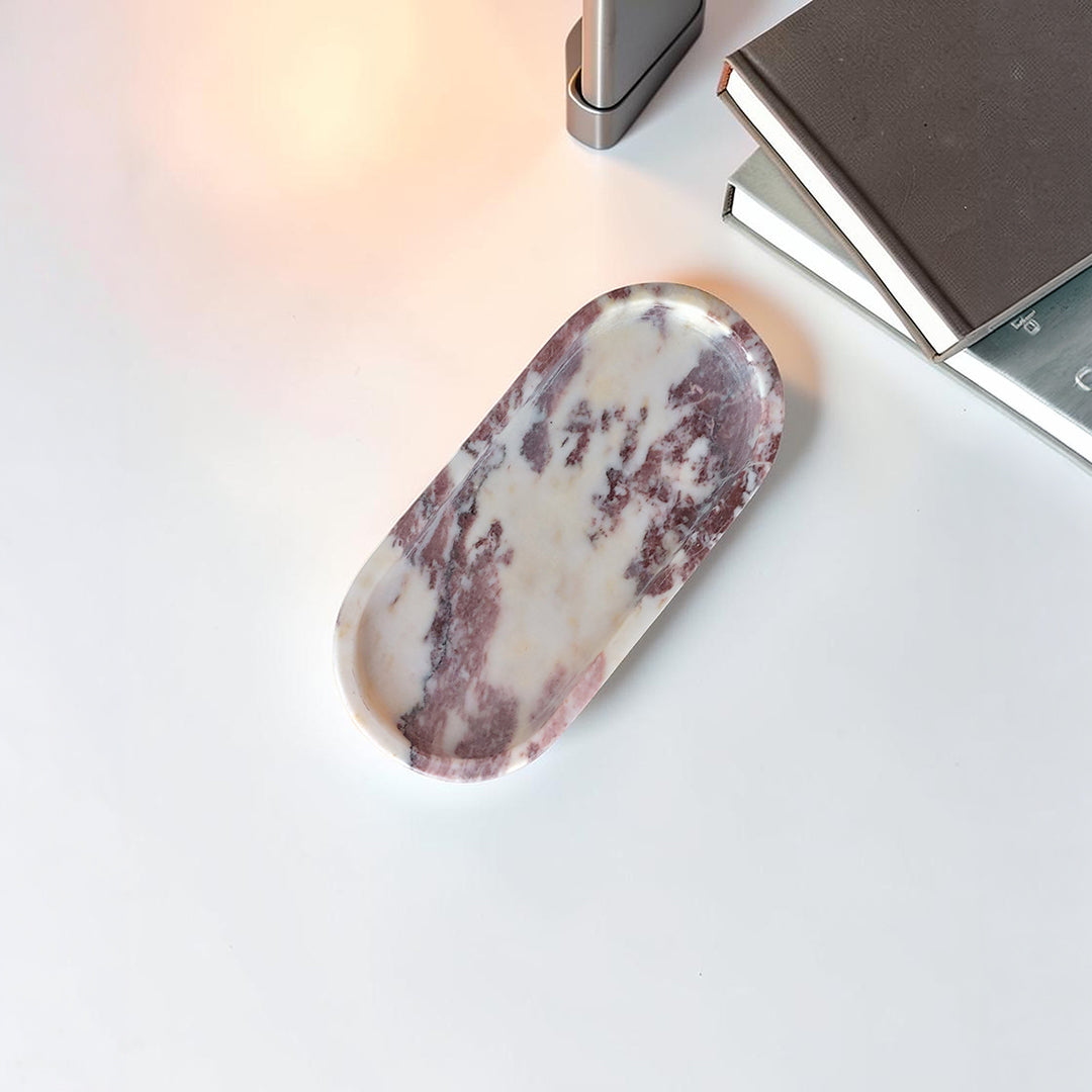 Marble Tray Ovel | Handmade Luxury Natural Stone Decor