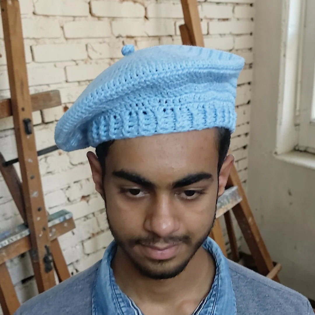 Handmade Cap | Unisex Slouchy beanie | Classic French Beret | Crochet trapper | Hand Knitted Bonnet hat