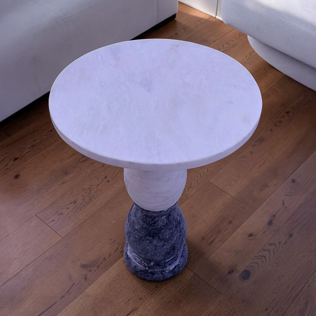 Natural Stone Multi‑Color Side Table | Handcrafted Marble Accent for Timeless Luxury | Coffee Table