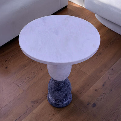 Natural Stone Multi‑Color Side Table | Handcrafted Marble Accent for Timeless Luxury | Coffee Table