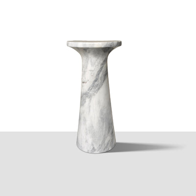 Marble Pedestal Table | Natural Stone Minimalist Side Table