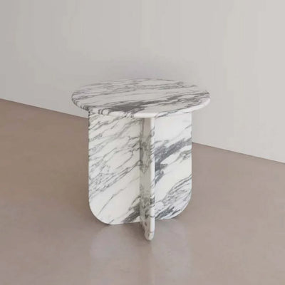 Marble Table | Natural Stone Side Table | X Shape Leg