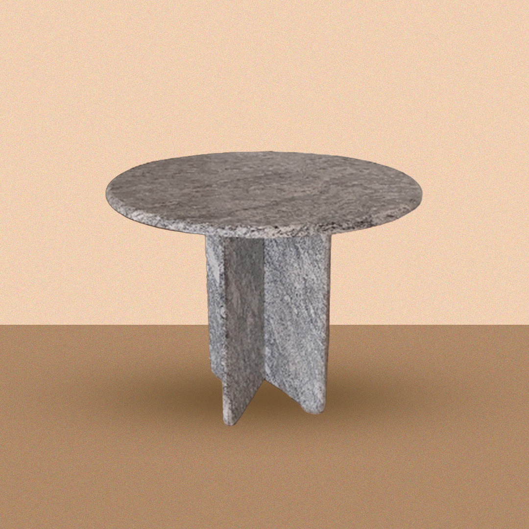 Marble Table | Natural Stone Side Table | X Shape Leg
