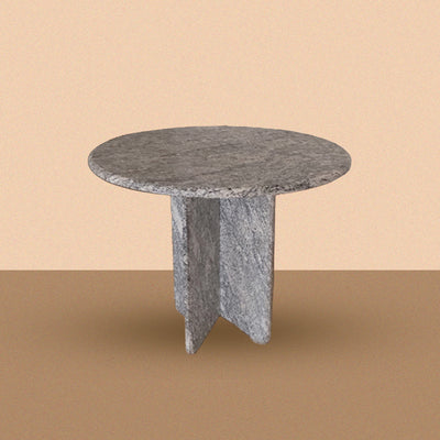 Marble Table | Natural Stone Side Table | X Shape Leg