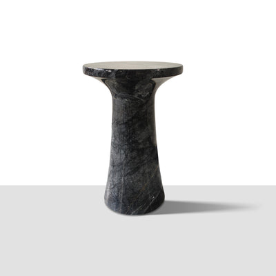 Marble Pedestal Table | Natural Stone Minimalist Side Table