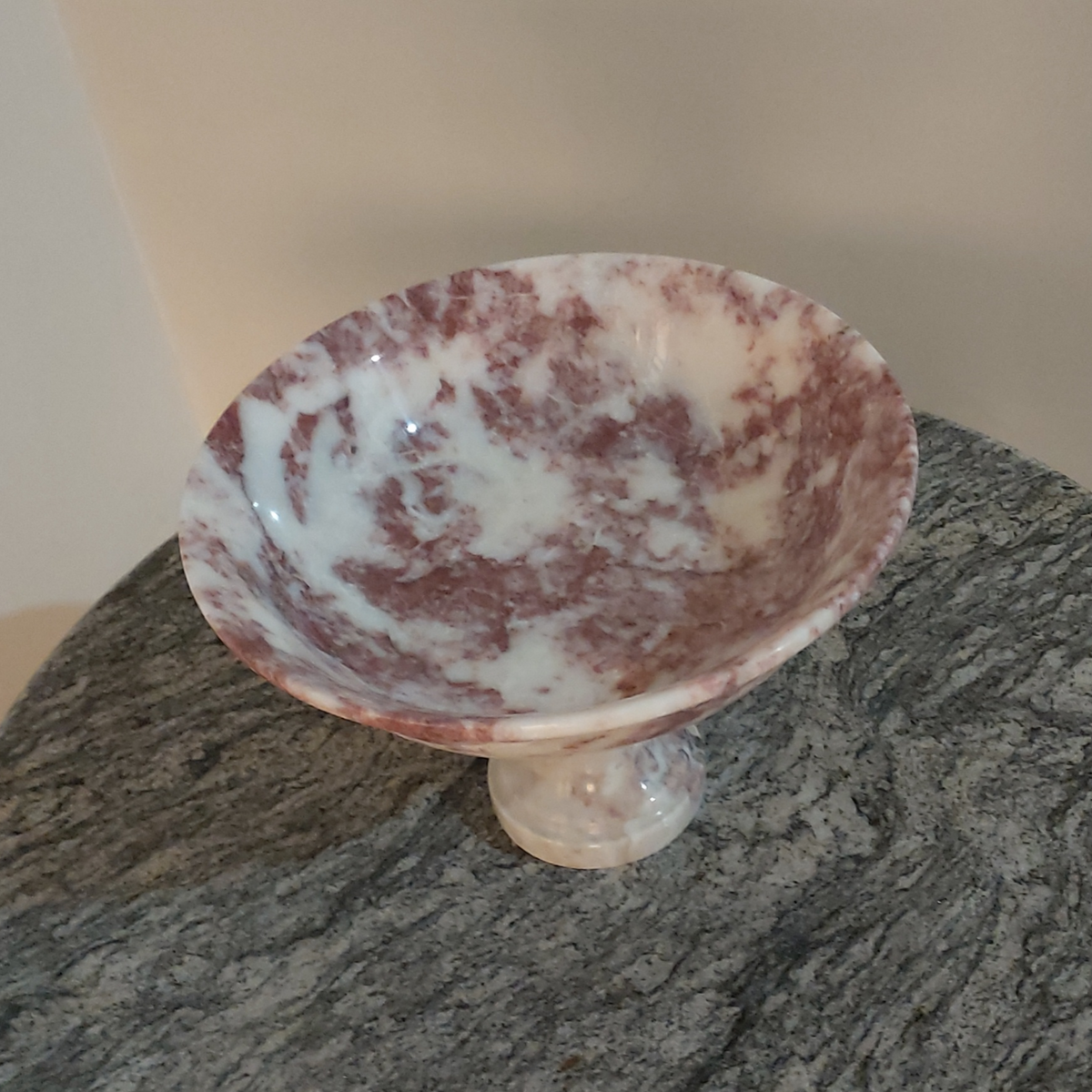 Handmade Marble Serving Bowl | Luxury Natural Stone Decor | Multi-purpose Pedestal Bowl