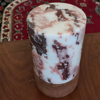 Light Rosso Levanto Marble Lamp | Natural Marble Minimalist Boho Decor