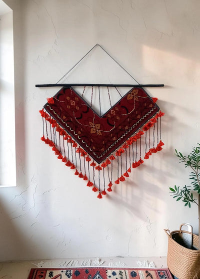 Hand Knotted Wall Hanging Strips | Bohemian Nomadic Wall Art