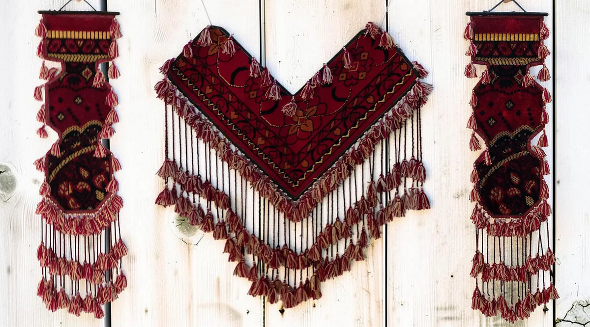 Hand Knotted Wall Hanging Strips | Bohemian Nomadic Wall Art