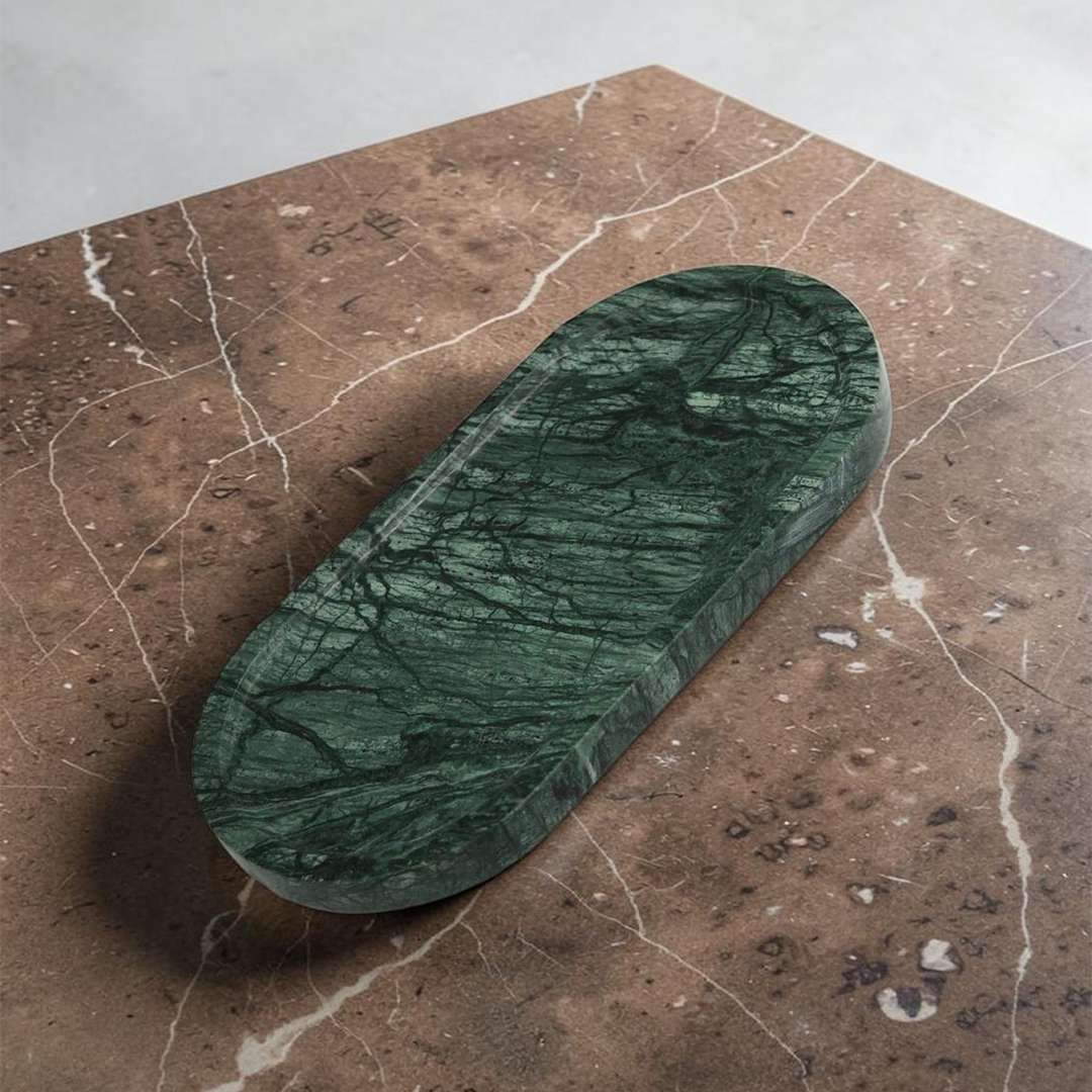 Marble Tray Ovel | Handmade Luxury Natural Stone Decor